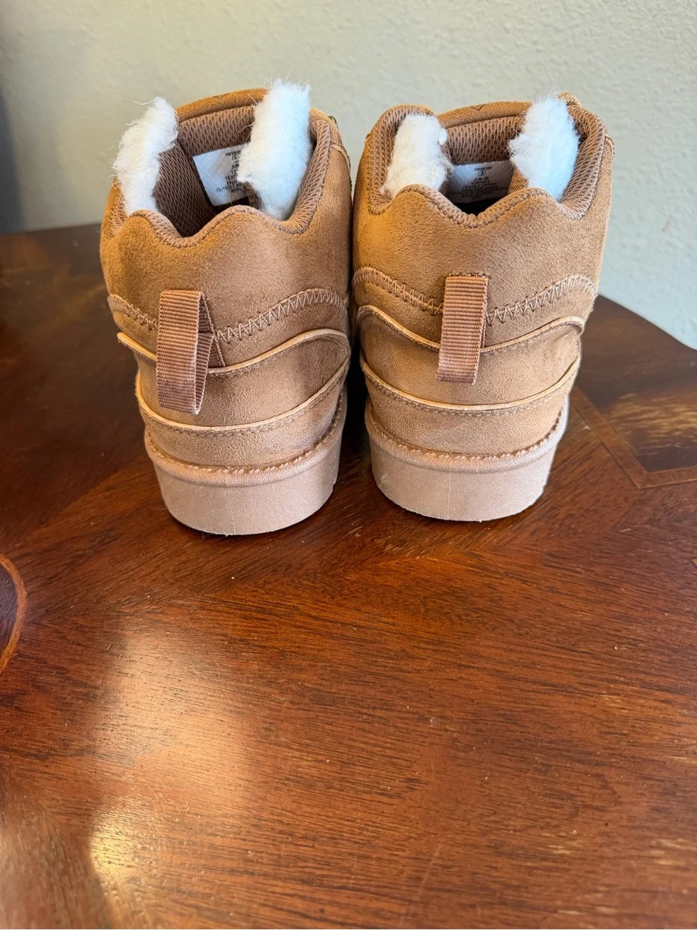 Aspen Kids Tan Suede Winter Boot with Fleece Lining
